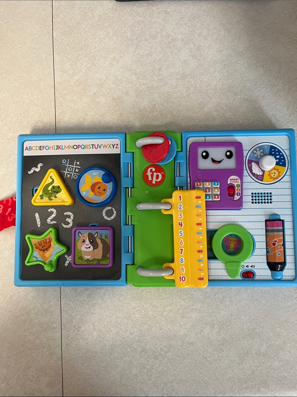 Fisher-Price Baby Learning Toy Laugh & Learn 123 Schoolbook with Music Lights